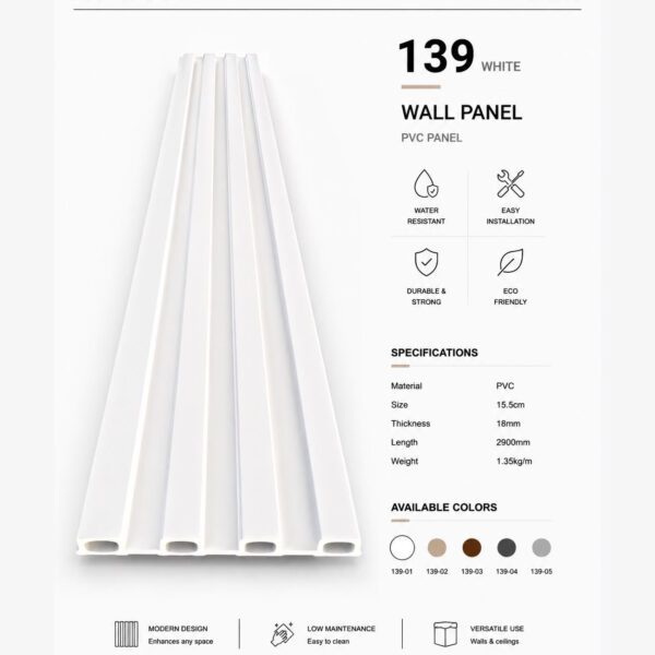 139 White wall panel