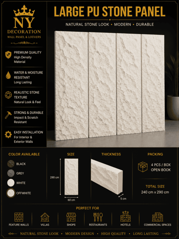 Pu stone 290cm offwhite Code: 02