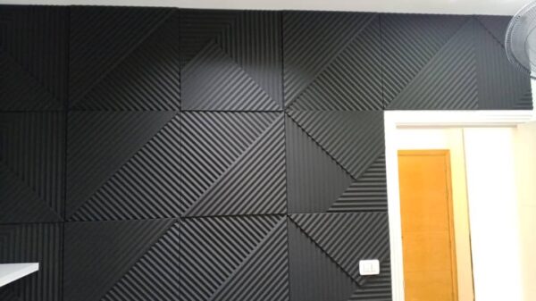 Pu geometric shapes black 60x120 2.5cm thickness