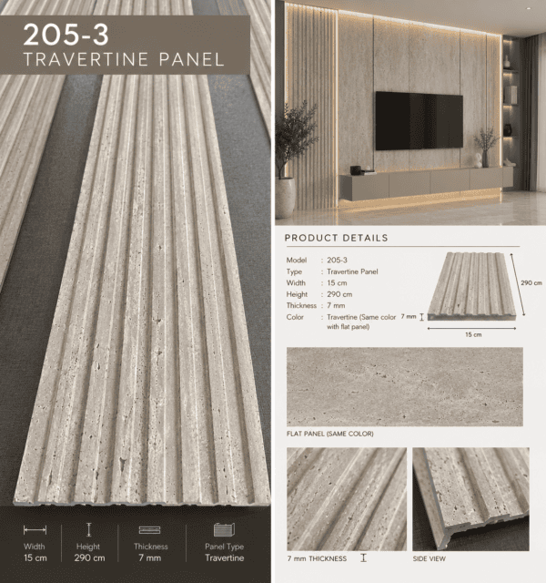 Code: 205-3 panel travertine