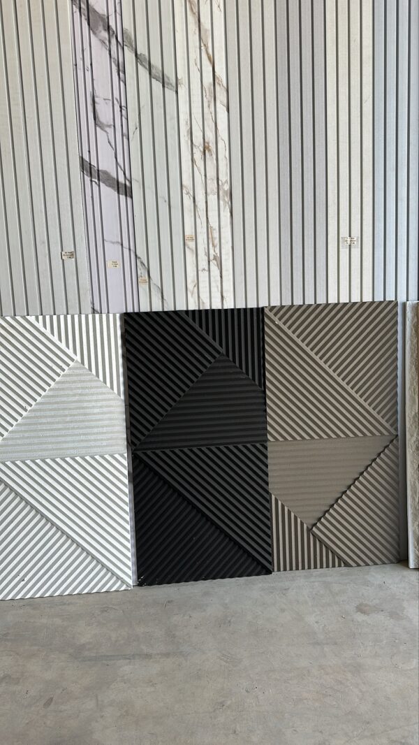 Pu geometric shapes grey 60x120cm