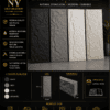 Pu stone Black 60x290cm Black code: 06