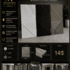 Pu geometric shapes black 60x120 2.5cm thickness