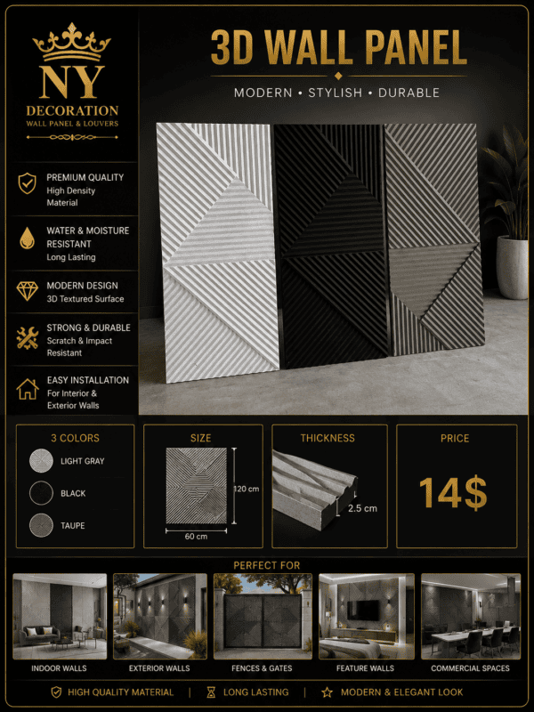 Pu geometric shapes grey 60x120cm