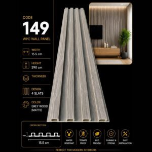 WPC Panels 149 – Grey Wood (Matte)