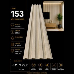 WPC Panels 153 – White Oak (Matte)