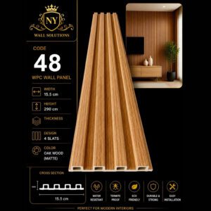 WPC Panels 48 – Oak Wood (Matte)