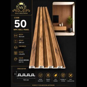 WPC Panels 50 – Wood Brown (Matte) – Version 1