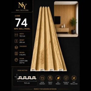 WPC Panels 74 – Light Oak (Matte) – Version 1