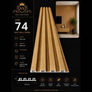 WPC Panels 74 – Light Oak (Matte) – Version 2